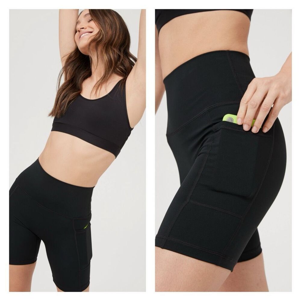 Aerie Black Biker Shorts With Pockets 7” inseam  Size XL